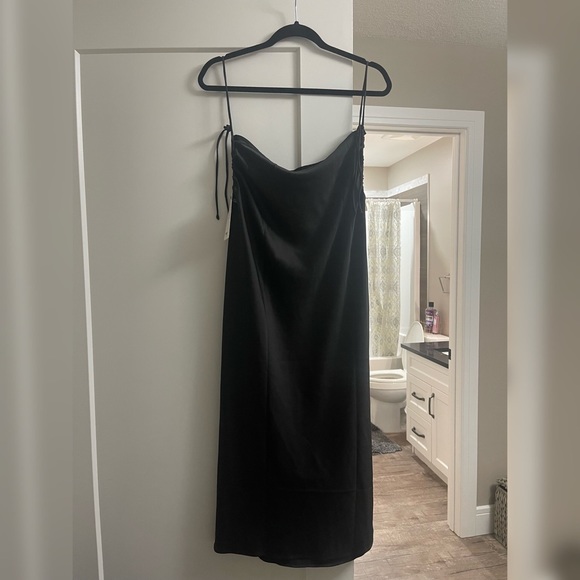 Black Silk Dress - Picture 1 of 2